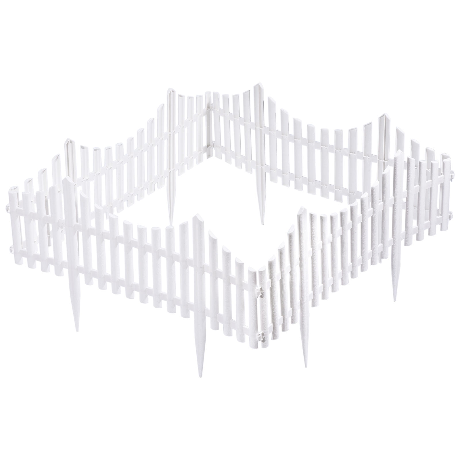 Uxcell 23.6"x13" Path Border Edging Fencing Plastic Garden Decorative