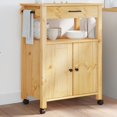 thumbnail image 4 of vidaXL Kitchen Trolley Rolling Cart on Wheels Living Room Solid Wood Pine, 4 of 6