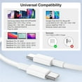 thumbnail image 3 of 2 Pack Afflux USB-C to USB-C PD Fast Charger OEM Charging Cable Compatible with iPhone 16 /15 Pro Max Plus / Samsung Galaxy S25 S24 S23 S22 Ultra / iPad Pro / Universal for all Type-C (10ft, White), 3 of 5