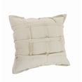thumbnail image 4 of Laddha Home Designs Handwoven Over Tufted Grid Cotton Throw Pillow Cover - 20" - Cream, 4 of 8