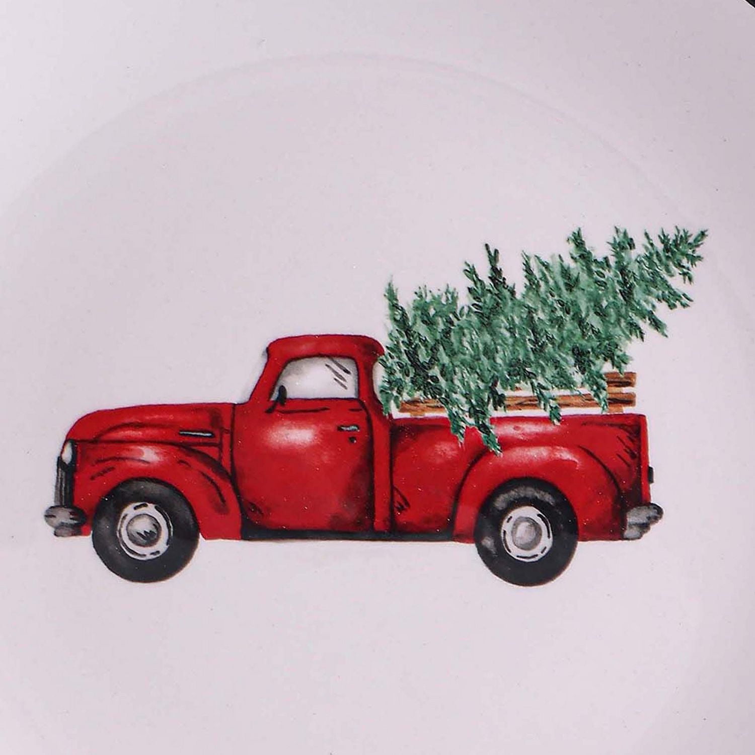 Holiday Time 9" Truck Salad Plate, 6-Piece