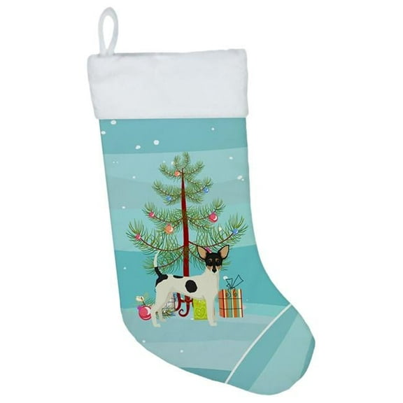 Carolines Treasures CK3567CS Toy Fox Terrier Christmas Tree Christmas Stocking