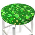 thumbnail image 3 of Fotbe St Patrick's Day2 Stool Covers Round,Waterproof Round Bar Stool Covers Bar Chair Covers Washable Stool Cushion Slipcover for 12-14 Inch Chair-14 inch, 3 of 7