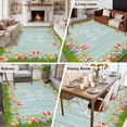 thumbnail image 6 of Happy Easter Area Rug 6x9 Washable Rug Non Slip Cute Rabbit Ears Eggs Grass Wooden Grain Large Area Rug Soft Stainresistant Indoor Floor Carpet for Living Room Bedroom Home Office Dining Room Nursery, 6 of 7