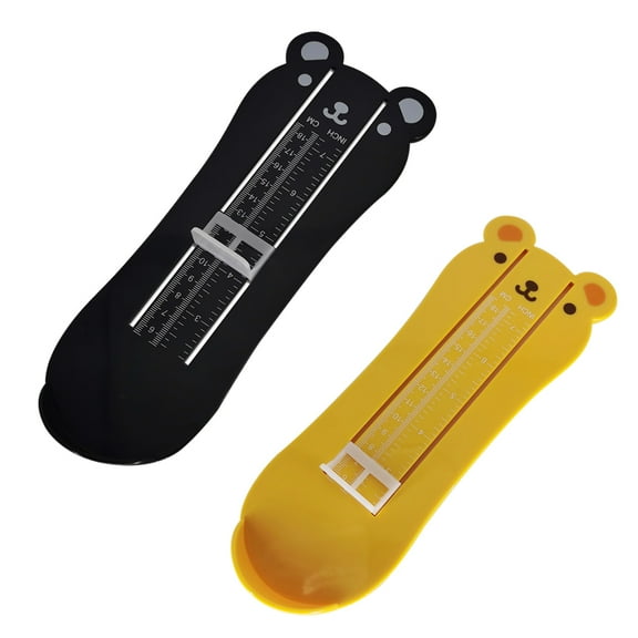 FELTECHELECTR Kids Foot Measuring Ruler 2Pcs Square Universal Shoes Measurer Abs Material Daily Use