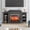 70in, Black(23" red brick fireplace), variant on Holliwill 70" Mantel TV Stand Entertainment Center for TVs up to 80" with 23" Fireplace, White & Brown