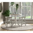 thumbnail image 4 of Contemporary Home Living Carved Circular Top Pedestal Bar Table - 36" - Driftwood Brown, 4 of 8