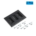 thumbnail image 3 of Brush Wall Plate Decoration Wall Panel Three Gang 163mmx114mm Black 2 Pcs, 3 of 4