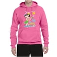 thumbnail image 2 of Wild Bobby, Betty Boop Island Girl Paradise Betty Boop Unisex Hoodie Sweatshirt, Neon Pink, Medium, 2 of 5