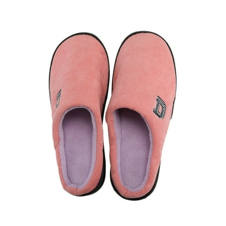 

Tmosphere Memory Foam Slippers Men Anti Rubber Sole Plush House Breathable Shoes Indoor Outdoor Pink US 11-12