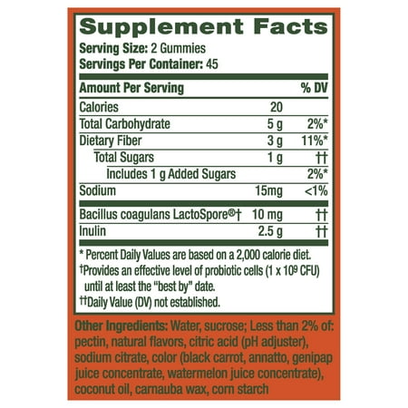 Align Probiotic DualBiotic Gummies, Daily Prebiotic + Probiotic Supplement, 90 Ct