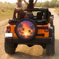 thumbnail image 3 of KAKALAD Sunset palm trees Spare Tire Cover Universal Vehicle Accessories Buckle Car Tools 15”in, 3 of 6