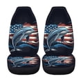 thumbnail image 5 of XYZCANDO Interior Accessories Car Seat Covers SUV Van Sedan, Soft Waterproof Car Front Seat Covers 2 Pack Polyester American Flag and Dolphin Design, 5 of 10