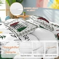 thumbnail image 2 of Merry Christmas Bedding Duvet Cover Set Twin Size 4 Pieces Red Green Black Xmas Tree Floral Border Bedding Set with Zipper Closure, 1 Comforter Cover 68x86 Inches 1 Flat Sheet & 2 Pillow Cases, 2 of 7