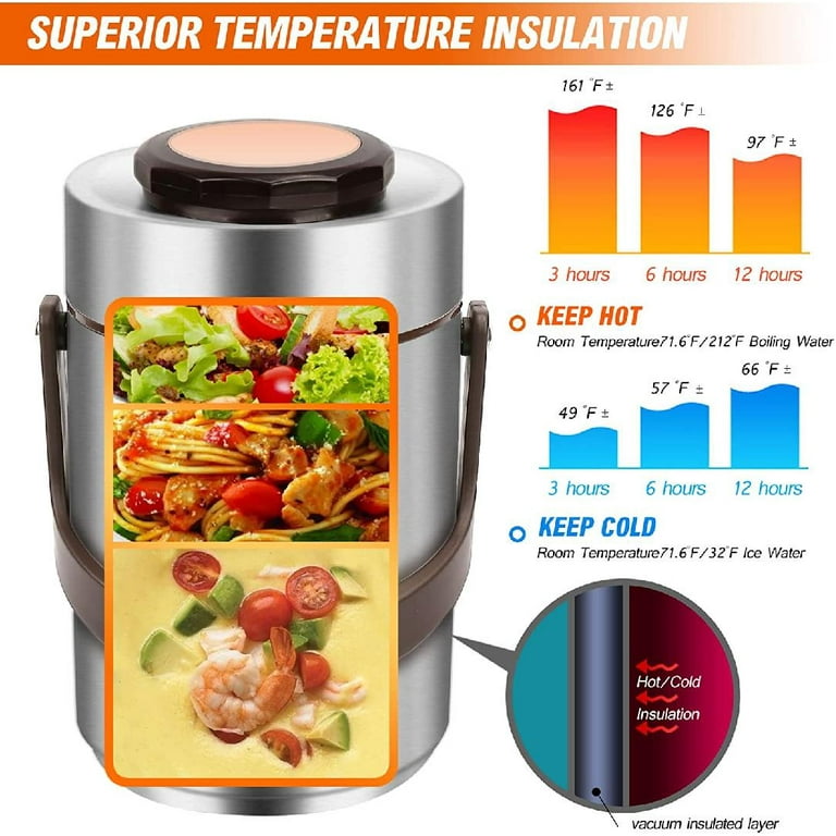 Prep & Savour 12 Oz Triple Insulated Food Container - Hot 6 Hours