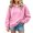 Pink, variant on Tqcoqu Women's Drawstring Hooded Sweatshirt, Oversized Drop Shoulder Pullover With Kangaroo Pocket Ribbed Cuffs Soft Brushed Knit Casual Hoodie