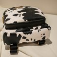 thumbnail image 3 of Mochila Estilo Preppy Mochila con estampado de animales de PU para mujer, bolsos de estilo preppy (vaca blanca), 3 of 6
