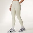 thumbnail image 3 of Women's High Waist Full-Length Seamless Leggings with Ultra-Stretchy Fabric - Small, Light Beige, 3 of 6