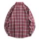 thumbnail image 4 of Mens Casual Manga Corta Botón Abajo Camisas Vintage Comprobar Collar de Solapa Manga Larga Moda Superior, Blusa Elegante, 4 of 9