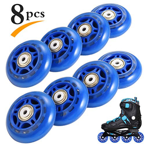 4 Piece Nils Inliners ROLLER INLINE SKATES Replacement Roller Wheels PU 72mm/82A Pink 