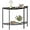 Black, variant on Console Table 2 Tier Narrow Entryway Table with Storage Shelves Half Moon Sofa Couch Table Small Entry Way Tables for Living Bedroom Hallway Office Easy Assembly, Oak White