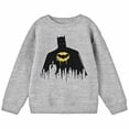thumbnail image 3 of Batman Bruce Wayne Silhouette Youth Heather Gray Crew Neck Sweatshirt-Large, 3 of 5