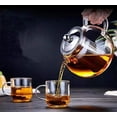 thumbnail image 3 of Glass Teapot with Removable Infuser, Stovetop Safe Tea Kettle, Blooming and Loose Leaf Tea Maker Set, 3 of 7