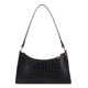 thumbnail image 1 of Bolso retro de piel de cocodrilo para mujer, bolso de mano de color puro (negro) Tmvgtek Oficina Multiescena Multifunción, 1 of 9