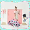 thumbnail image 5 of Kids Carry on Luggage Sets Pink Suitcases with Wheels Hardshell for Girls with duffle bag Travel Pillow Ages 6-12, 5 of 7