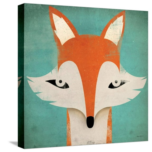 Art.com Fox Stretched Canvas Print Wall Art by Ryan Fowler, 16" x 16"