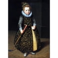 thumbnail image 3 of Paulus Moreelse 18x24 Black Modern Framed Museum Art Print Titled - Portrait of a Four-Year Old Boy with a Club and Ball, 3 of 5