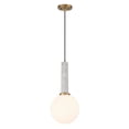 thumbnail image 3 of Callaway 1-Light Pendant in White Marble with Warm Brass, 3 of 5