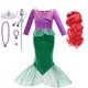thumbnail image 1 of Disney Little Mermaid Ariel Princess Costume Kids Dress For Girls Cosplay Children Carnival Birthday Party Clothes Mermaid Dress6T(size 130) Gao Jinjia LED, 1 of 2