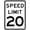 Speed Limit 20, variant on Speed Limit 55 Sign - 8 x 12. A Real Sign. 10 Year 3M Warranty