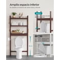 thumbnail image 5 of Estante de Baño sobre Inodoro, mueble para baño organizador, Estante de 3 Niveles con Ganchos Extraíbles, Adecuado para cocinas y baños, 5 of 5