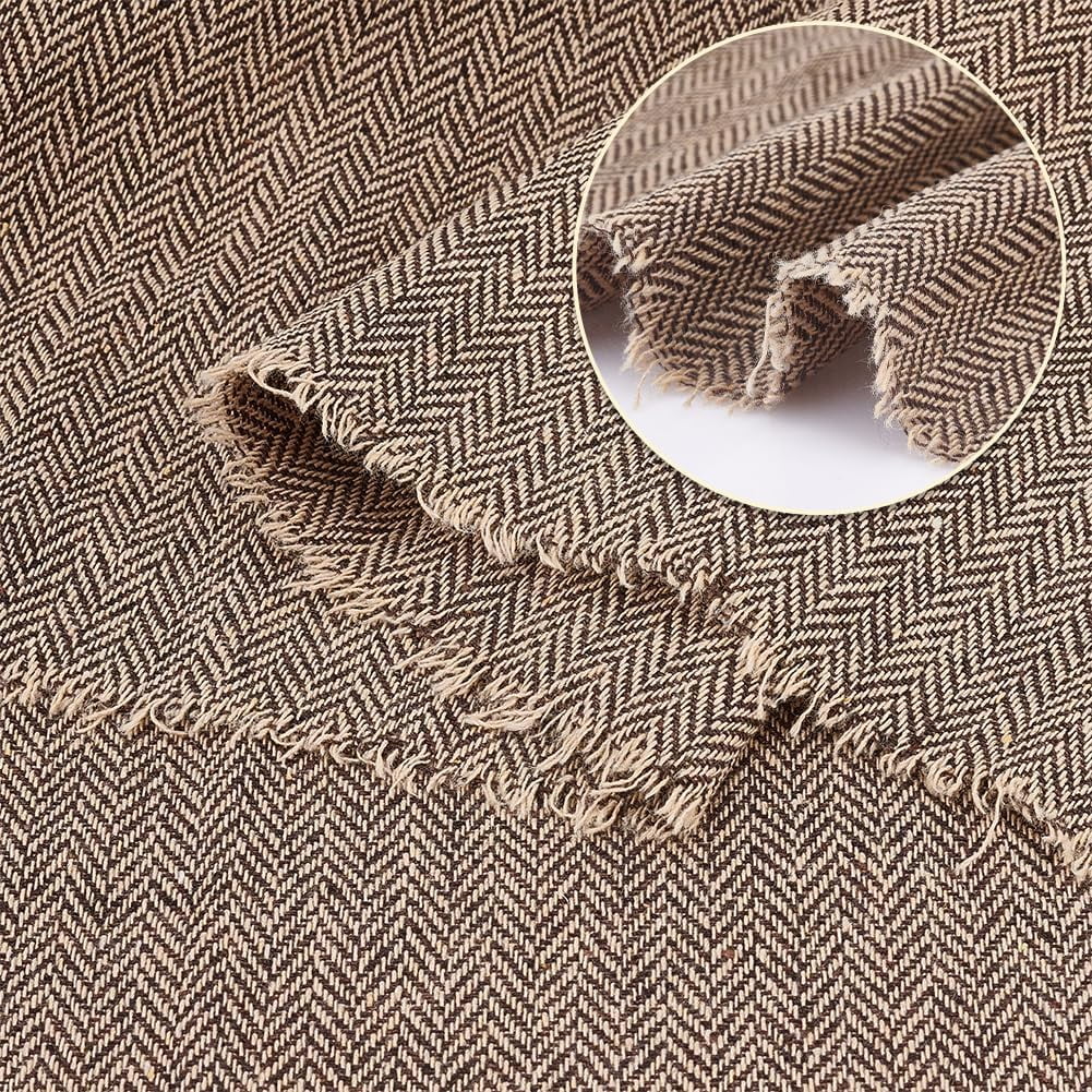 Wool Tweed Fabric by The Yard Woolen Fabric for Craft Decorative Fabric for Upholstery Tweed Fabric for Clothing Accessories PapayaWhip(106 x 152cm)
