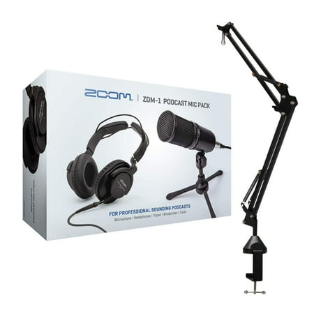 UPC: 0040962862674 | Zoom ZDM-1 Podcast Microphone Pack Accessory Bundle and Knox Gear Boom Arm