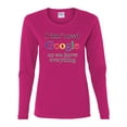 thumbnail image 2 of I Don't Need Google My Son Knows Everything Womens Graphic Long Sleeve T-Shirt, Fuschia, Large, 2 of 3