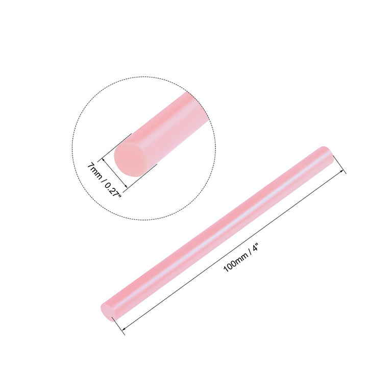 Uxcell 0.27 x 4 Pink Mini Hot Glue Sticks for Glue Gun 12 Pack 