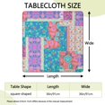 thumbnail image 2 of Multicolor Ethnic Flower Patchwork Pattern Square Fitted Tablecloth with Elastic Edge,Square Table Cover,Washable Elastic Table Cover for Home Kitchen Party Decor 36"x36", 2 of 6