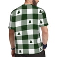 thumbnail image 2 of Wukai Green White Lumberjack Plaid Print Men's Short-Sleeved Mesh T-Shirt,Quick-Dry Short Sleeve Workout T-Shirt-6X-Large, 2 of 8