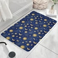 thumbnail image 3 of Blue Gold Sun Moon Star Zodiac Flannel Non Slip Door Rugs,Washable Door Mats Indoor,Decorative Door Mats,Dirt-Resistant and Absorbent Doormat for Entrance,Bedroom,Kitchen,Bathroom,23.5"x16", 3 of 5