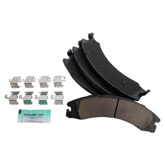 TRQ Rear Ceramic Brake Pad Set for Ford E150 E250 E350 Van BFA21001 Fits select: 2008-2019,2021-2022 FORD ECONOLINE
