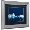 thumbnail image 2 of Trademark Fine Art "New York Skyline Navy" Canvas Art by Michael Tompsett, Black Matte, Silver Frame, 2 of 4