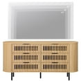 thumbnail image 2 of WAMPAT Fluted Dresser TV Stand for 70 Inch TV, Modern Entertainment Center with Drawers, Oak, 2 of 6