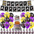 thumbnail image 1 of Friends Theme Birthday Decorations Balloons Cake Topper Banners Set, 1 of 5