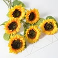 thumbnail image 6 of Mdesiwst Artificial Sunflower Branch with Stem Home Wedding Party Faux Flower Floral Arrangement Indoor Outdoor Garden Decoration, 6 of 8