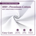 thumbnail image 4 of Protectores de almohada CirclesHome, 100% algodón, estándar, paquete de 4, 4 of 9