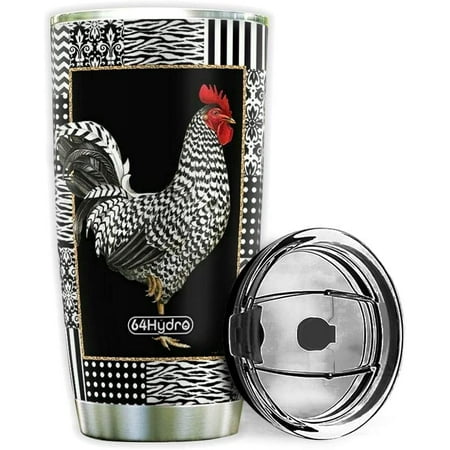 

20oz Zebra Rooster Abstract Style Funny Gifts for Men Women Friend Son Daughter Wife Husband Anniversary for Him Her Tumbler Cup with Lid Double Wall Vacuum Insulated Travel Coffee Mug