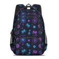 thumbnail image 2 of Game Controller Black Pattern Backpack for School, Cute School Bag with Adjustable Shoulder Straps and Padded Back, 16.9"x12.6"x5.9", 2 of 5